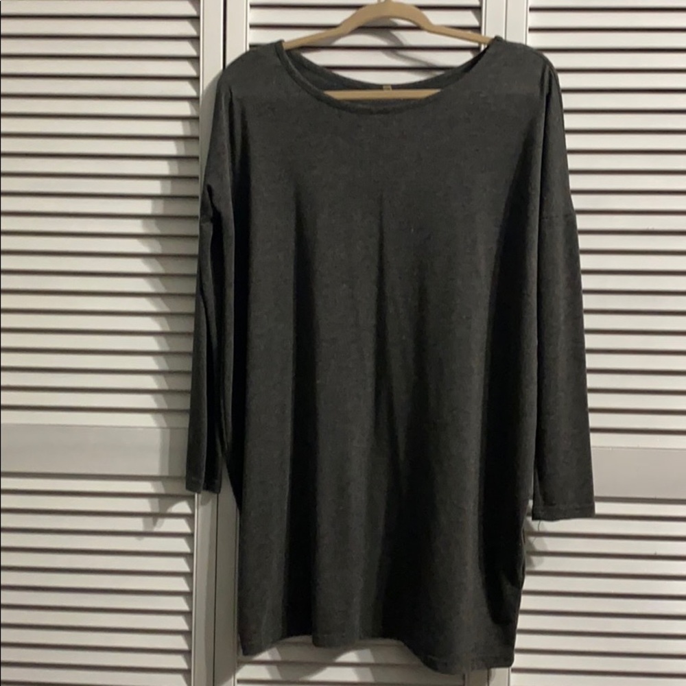 Gray flow dress